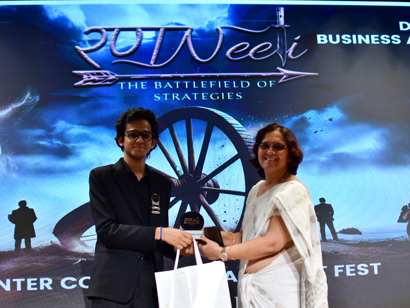 Ishaan Bhatter-  RANNEETI convenor, appreciated by the Principal