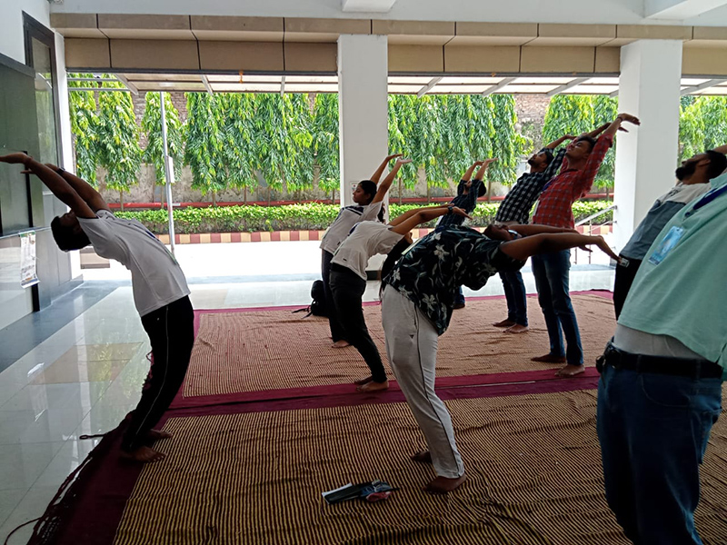 International Yoga Day celebration by NSS students